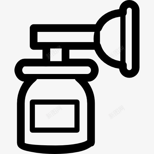 吸奶器图标png_新图网 https://ixintu.com 保健和医疗 吸奶器 奶 母性