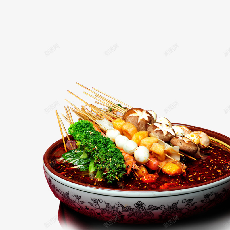 串串香png免抠素材_新图网 https://ixintu.com 串串 竹竿 红油 重庆小吃 麻辣