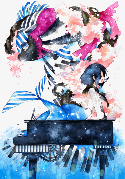 迷惑少女png免抠素材_新图网 https://ixintu.com 抽象画 插画 简约