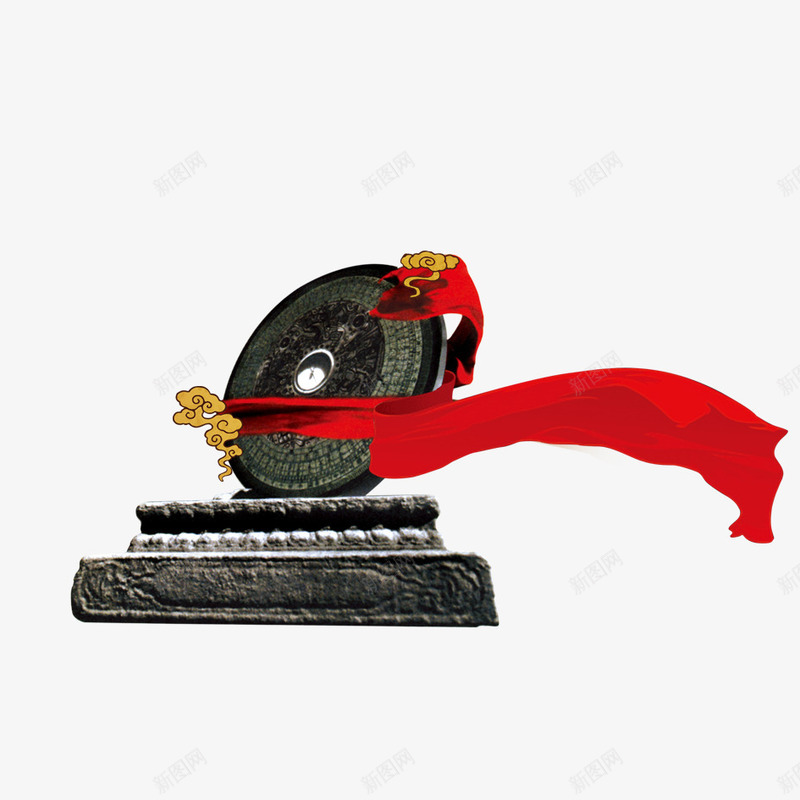 中国风psd免抠素材_新图网 https://ixintu.com 中国古代 中国风 古代建筑 古代物品 古建筑 祥云 红绸