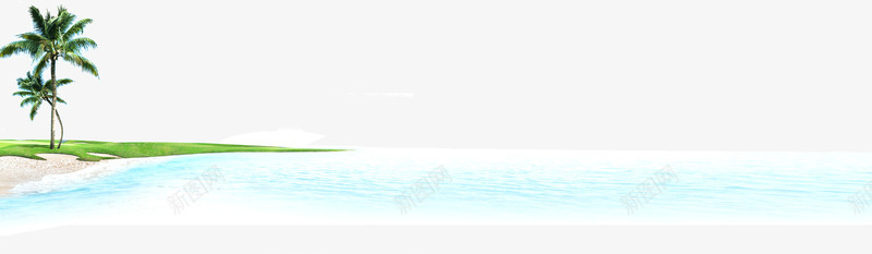 椰树海水png免抠素材_新图网 https://ixintu.com 椰树 海水 背景海水