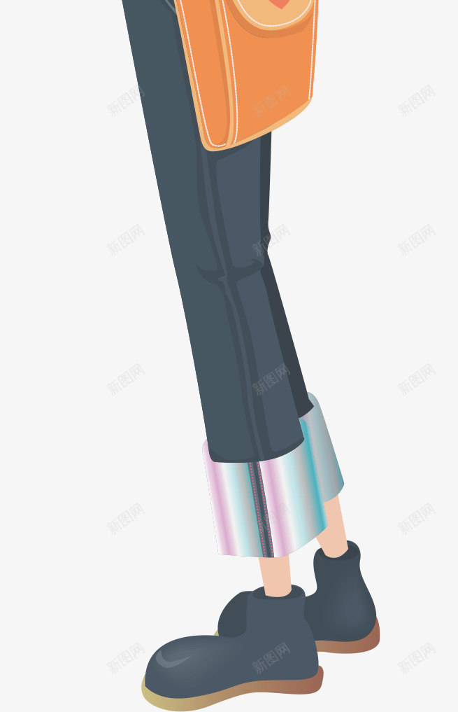 卡通女孩矢量图ai免抠素材_新图网 https://ixintu.com 卡通人物 女汉子 礼帽 背包 矢量图
