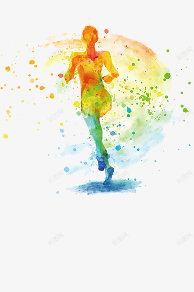 炫彩水墨晕染风剪影插图奔跑跑马png免抠素材_新图网 https://ixintu.com 剪影插图 奔跑 晕染风 水墨 炫彩 炫彩水墨晕染风剪影插图奔跑跑马拉松免费下载 跑马拉松