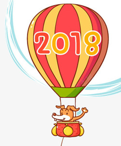 2018氢气球卡通小狗吉祥物素材
