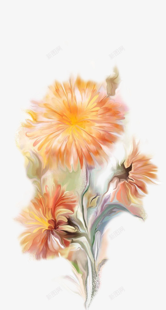 国画花草花卉线描png免抠素材_新图网 https://ixintu.com 花卉图案素材 花卉矢量素材 花卉线描 花草素材
