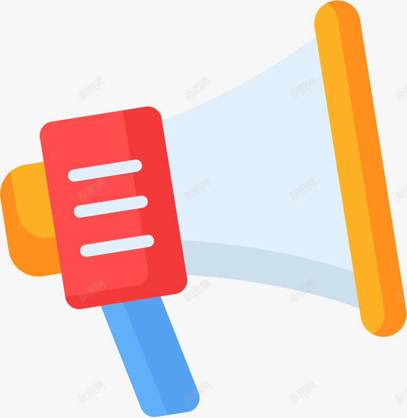 卡通喇叭电商装饰png免抠素材_新图网 https://ixintu.com 卡通 呐喊 喇叭 扩音器 电商促销 矢量图案 网络购物