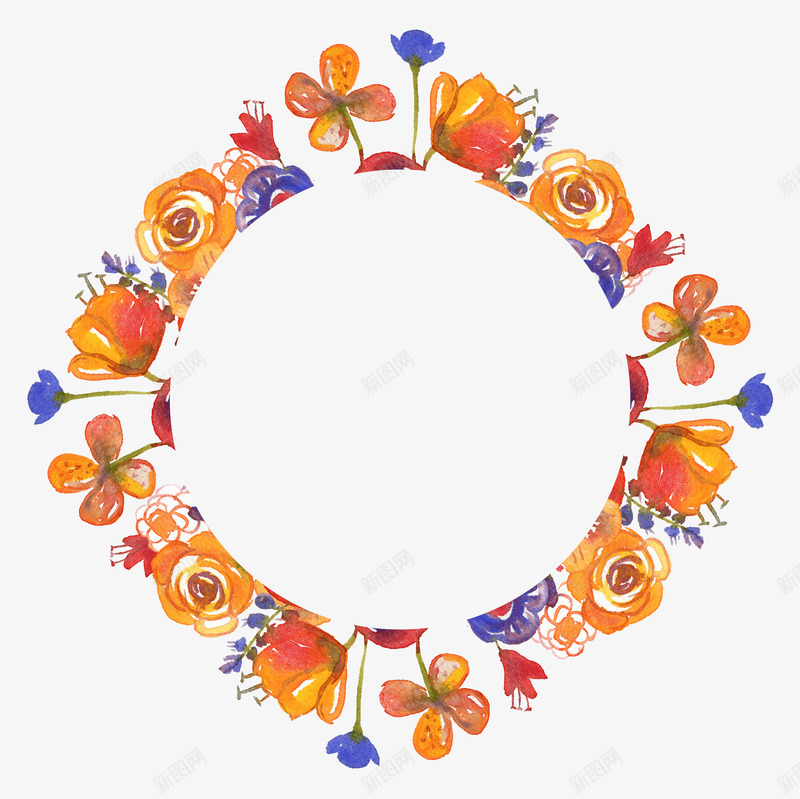 手绘清新花卉花框png免抠素材_新图网 https://ixintu.com 小清新花草装饰 文艺花草PPT制作 植物插画 海报设计 花框 花草包装礼盒 花草插画 花草装饰