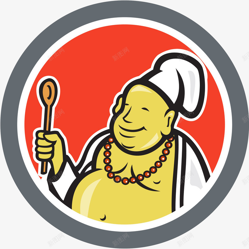 手拿勺子的弥佗佛png免抠素材_新图网 https://ixintu.com 下厨 做食物 做饭 勺子 卡通 厨子 厨师 厨师头像 厨师帽 备膳 弥佗佛 烧菜 烧饭 烹调 烹饪 煮饭
