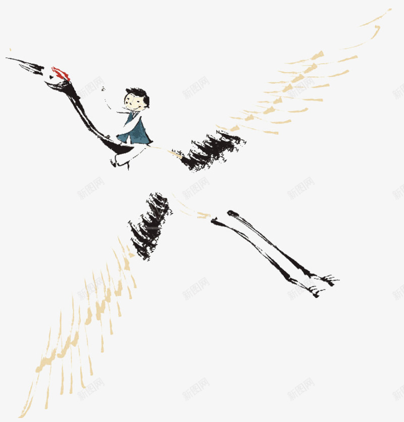 卡通手绘男孩骑丹顶鹤psd免抠素材_新图网 https://ixintu.com 丹顶鹤 儿童 卡通 少年 手绘 手绘银杏树 插画 男孩骑丹顶鹤 青少年 骑丹顶鹤 鹤