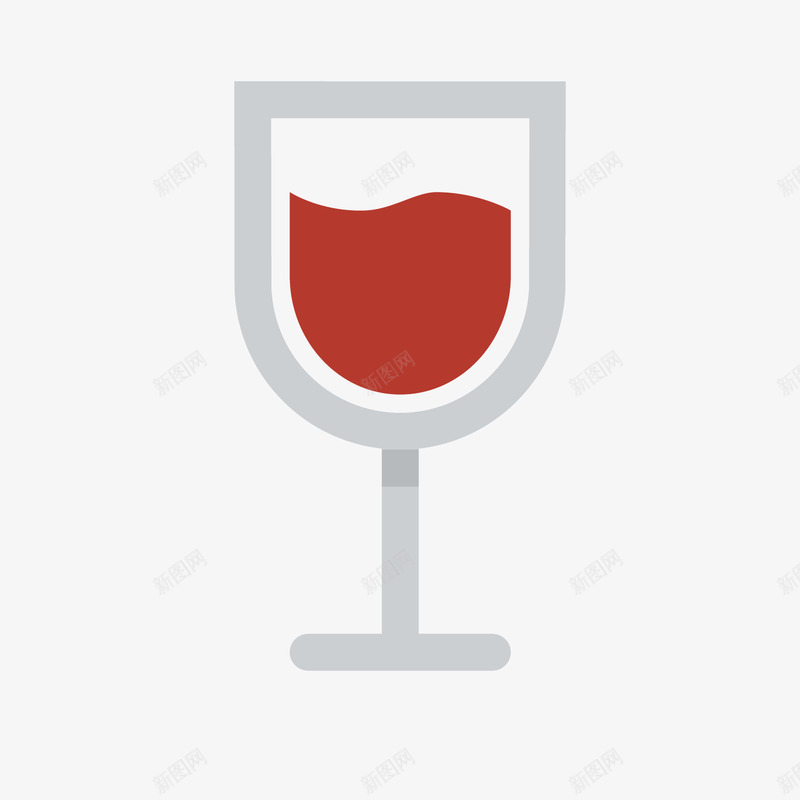 红色酒杯矢量图ai免抠素材_新图网 https://ixintu.com 交际 反光 商务 扁平化 手绘 红色 质感 酒杯 矢量图