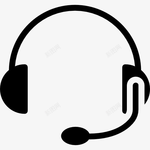 耳机图标png_新图网 https://ixintu.com 客户服务 技术 耳机 视频通话 麦克风