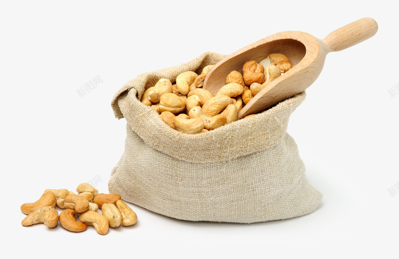 粮食谷物干果png免抠素材_新图网 https://ixintu.com 坚果 干果 种子 粮食 谷物 铲子 麻袋