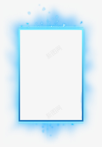 蓝色唯美可爱边框png免抠素材_新图网 https://ixintu.com 可爱 蓝色 边框