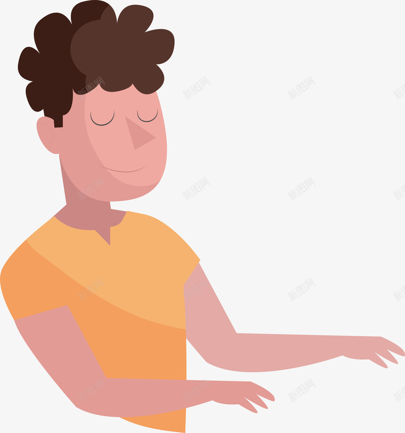 卡通卷发男士人物矢量图ai免抠素材_新图网 https://ixintu.com 人物 人物设计 卡通 卡通人物 卷发 广告设计 恋人 情侣人物 爱人 男士 结婚啦 谈朋友 矢量图