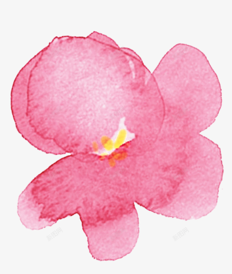 春季粉色水彩文艺花朵png免抠素材_新图网 https://ixintu.com 文艺 春季 水彩 粉色 花朵