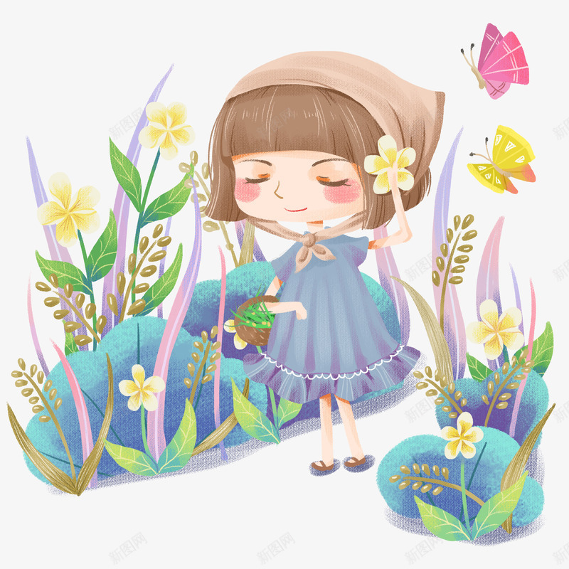 萌萌的少女元素png免抠素材_新图网 https://ixintu.com 元素 免扣 素材 艺术 萌