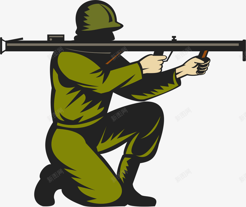 士兵针对火箭炮矢量图ai免抠素材_新图网 https://ixintu.com 军人 卡通 士兵 小兵 战斗 矢量图