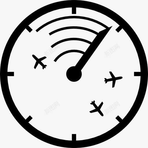 飞机上的雷达图标png_新图网 https://ixintu.com 工具 工具和器具 机场的图标 航班 雷达 飞机 飞行