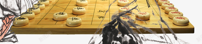象棋大赛海报psd免抠素材_新图网 https://ixintu.com 下棋 中国风海报 古人下棋 古人下棋素材海报 墨点 水墨 老人 观看下棋卡通 象棋