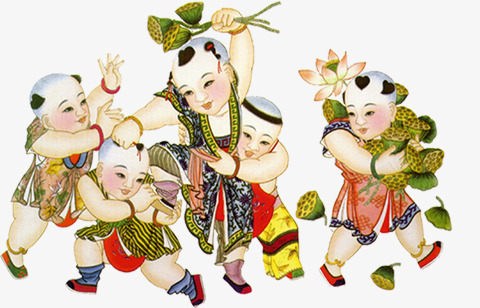 新年开心玩耍娃娃png免抠素材_新图网 https://ixintu.com 娃娃 开心 新年 玩耍