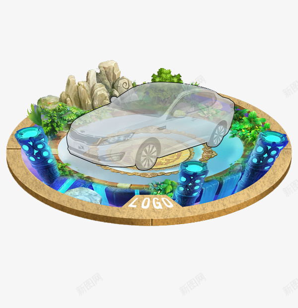3D立体画车展png免抠素材_新图网 https://ixintu.com 3D地画 3D地贴 3D展画 3D展示 拍照 漂浮 立体画 车展立体画