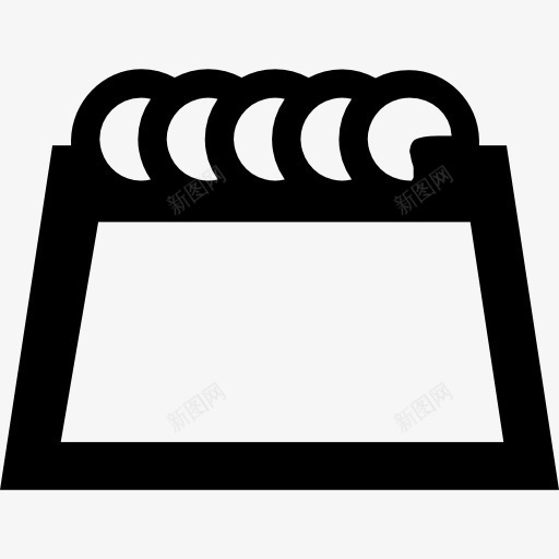空白页弹簧顶部边界图标png_新图网 https://ixintu.com 产品 写 工具 工具和器具 弹簧 打印空白 文具 框架 空白页提示 页面边框