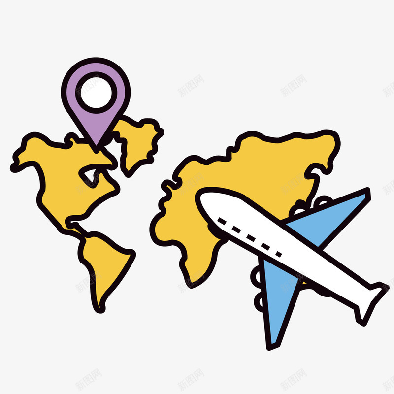 一架正在飞往目的地的飞机矢量图ai免抠素材_新图网 https://ixintu.com 一架飞机 交通工具 手绘 目的地 跨洋 跨洲 飞行 矢量图