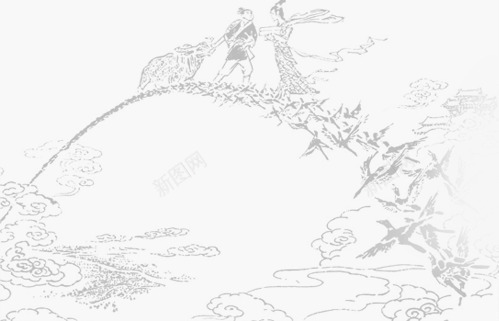 手绘鹊桥七夕情人节海报背景png免抠素材_新图网 https://ixintu.com 七夕 情人节 手绘 海报 背景 鹊桥