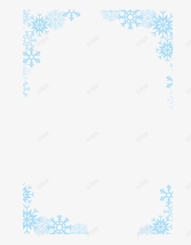 蓝色圣诞雪花装饰边框矢量图ai免抠素材_新图网 https://ixintu.com 圣诞 圣诞夜 圣诞节 圣诞装饰底纹 圣诞贺卡设计 雪花边框 矢量图