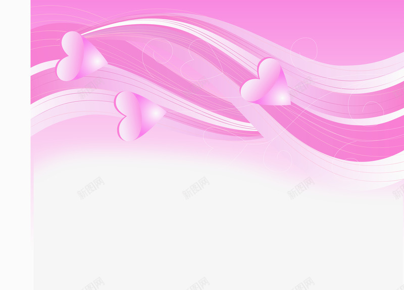 粉色爱心线条背景png免抠素材_新图网 https://ixintu.com 爱心 粉色 线条 背景