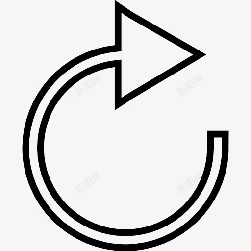 重装白色箭头图标png_新图网 https://ixintu.com 刷新 加载 循环 箭 负荷 重新加载 顺时针