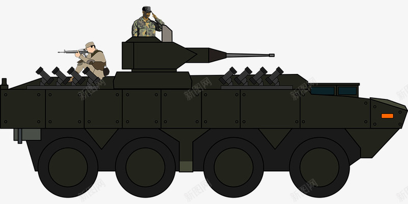 装甲运兵车png免抠素材_新图网 https://ixintu.com 军队 国防 承运人 防御