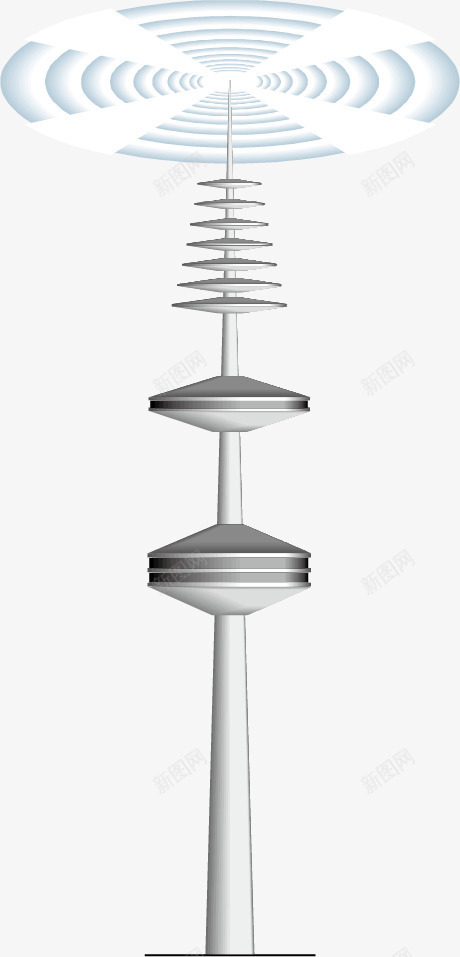 信号塔矢量图eps免抠素材_新图网 https://ixintu.com 信号 信号塔 插画 科技 矢量图