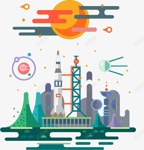 火箭png免抠素材_新图网 https://ixintu.com uiapp科技