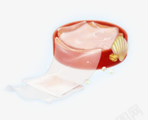 红色盒子里的轻薄丝绸手绘png免抠素材_新图网 https://ixintu.com 丝绸 盒子 红色 轻薄