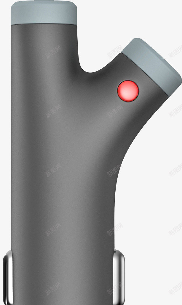 车载充电器png免抠素材_新图网 https://ixintu.com 工业产品 汽车用品 电子科技 黑灰色