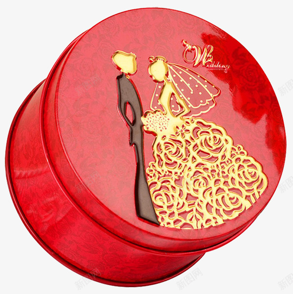 婚庆用品喜糖盒png免抠素材_新图网 https://ixintu.com 产品实物 做工精细 免费png 红色 耐用