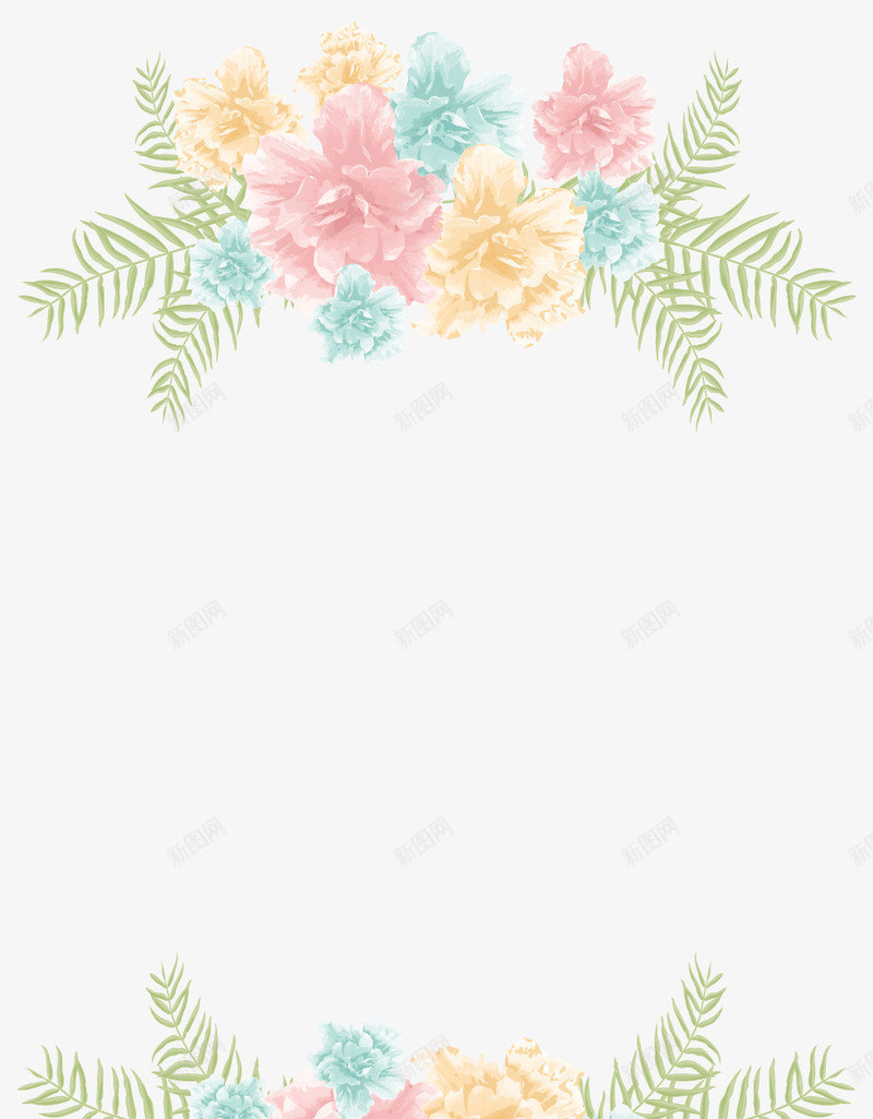水彩绘粉色鲜花婚礼装饰png免抠素材_新图网 https://ixintu.com 婚庆装饰 婚礼装饰 植物 粉色鲜花 绿色叶子 背景装饰
