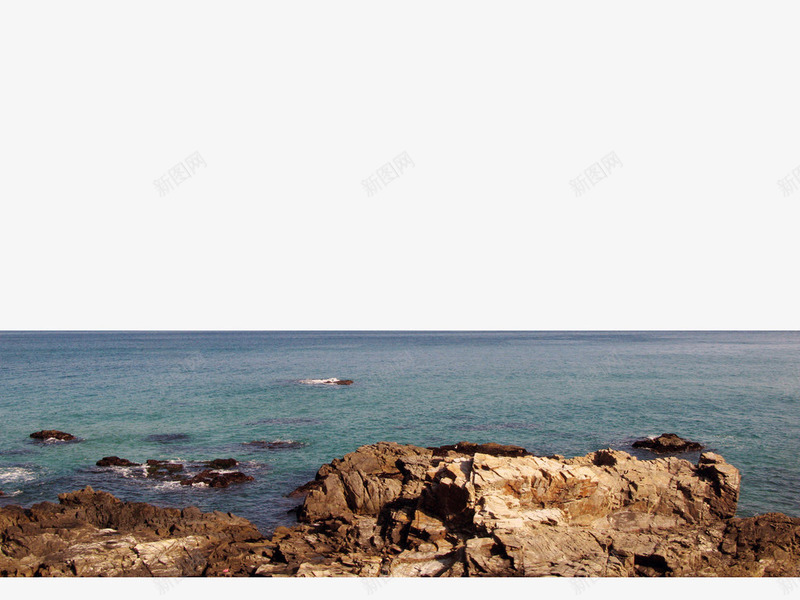 美丽的海png免抠素材_新图网 https://ixintu.com 波浪 浪花 海平面 海洋 海面 礁石 蓝色 采风摄影