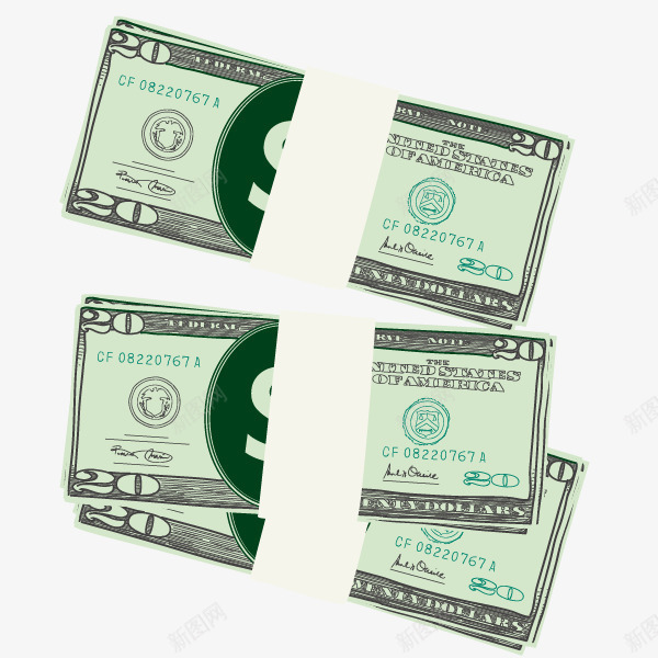 美元钞票矢量图ai免抠素材_新图网 https://ixintu.com cash dollar money 免费素材下载 现金 美元 金融 钞票 钱 高清图片 矢量图