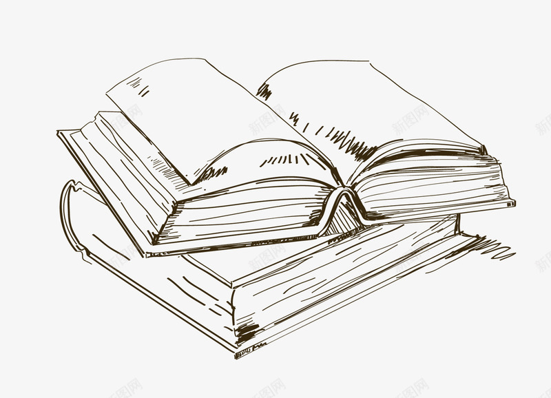 手绘插图世界知识产权日书本线稿图标png_新图网 https://ixintu.com 世界知识产权日 书本 书籍 手绘插图 插画 线稿