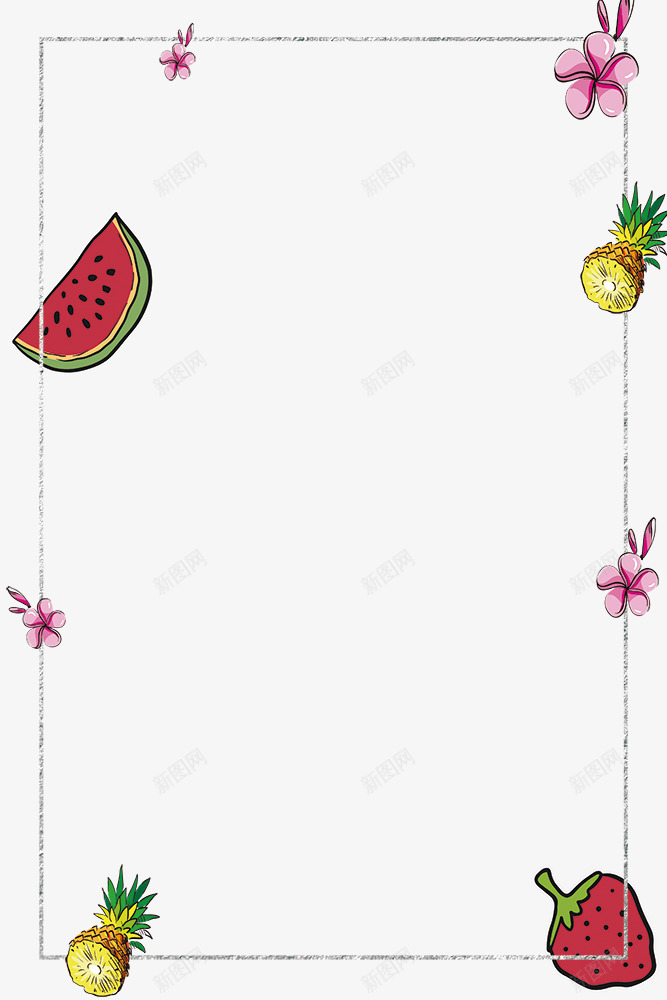 清新手绘初夏饮品水果边框psd免抠素材_新图网 https://ixintu.com 初夏 手绘 水果 清新 边框 饮品 饮料 饮料背景