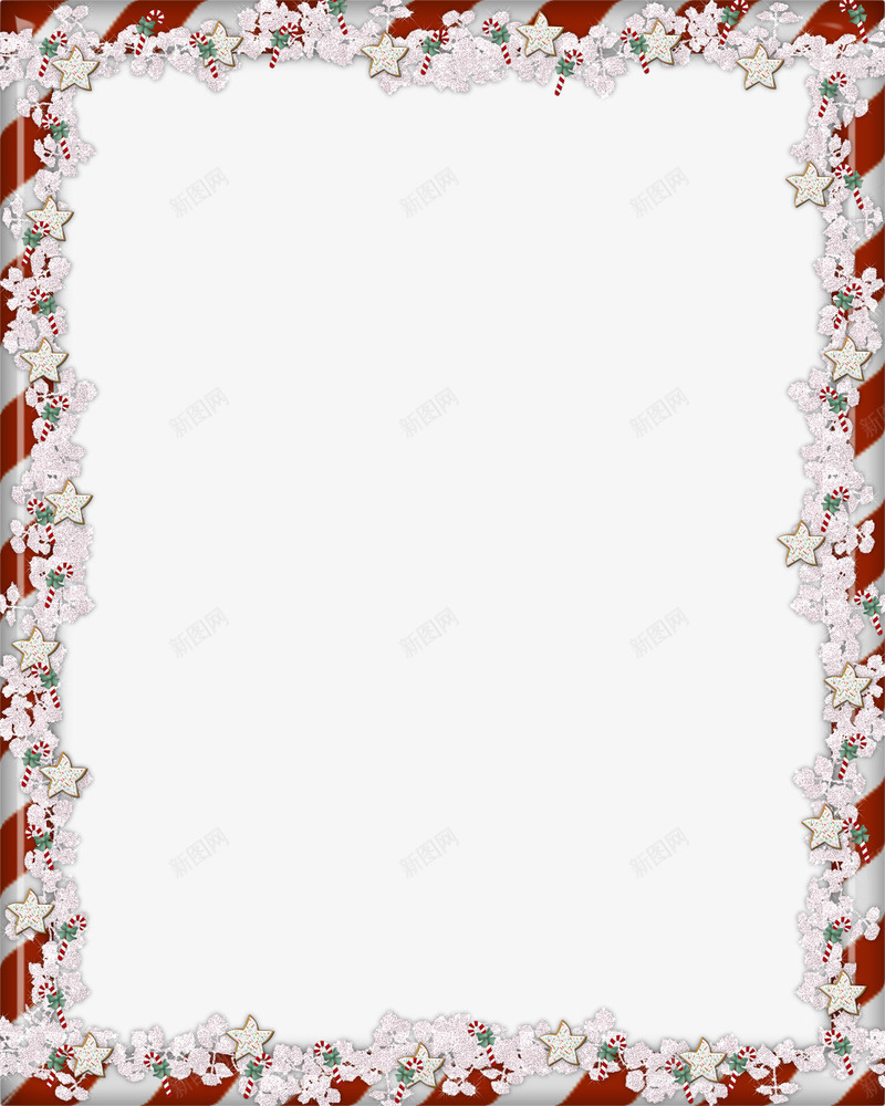 精致圣诞花朵边框框架png免抠素材_新图网 https://ixintu.com 圣诞 框架 精致 花朵 边框