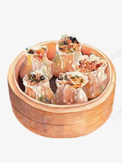 手绘烧麦png免抠素材_新图网 https://ixintu.com 卡通烧卖 手绘 手绘烧卖 插图 装饰