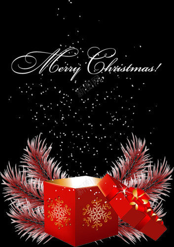 圣诞节礼品盒psd免抠素材_新图网 https://ixintu.com Christma Merry 圣诞节 天猫 松叶 淘宝 礼品盒 红色 雪花