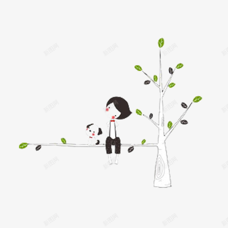 现代简约浅色树枝png免抠素材_新图网 https://ixintu.com 卡通 手绘 树支 树枝 美观