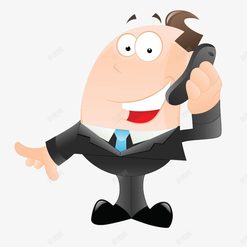 打电话开心的人png免抠素材_新图网 https://ixintu.com 卡通人物 大笑 大笑的人 开心 笑 高兴