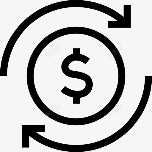 改变货币图标png_新图网 https://ixintu.com 业务 外汇 现金 硬币 箭 美元符号