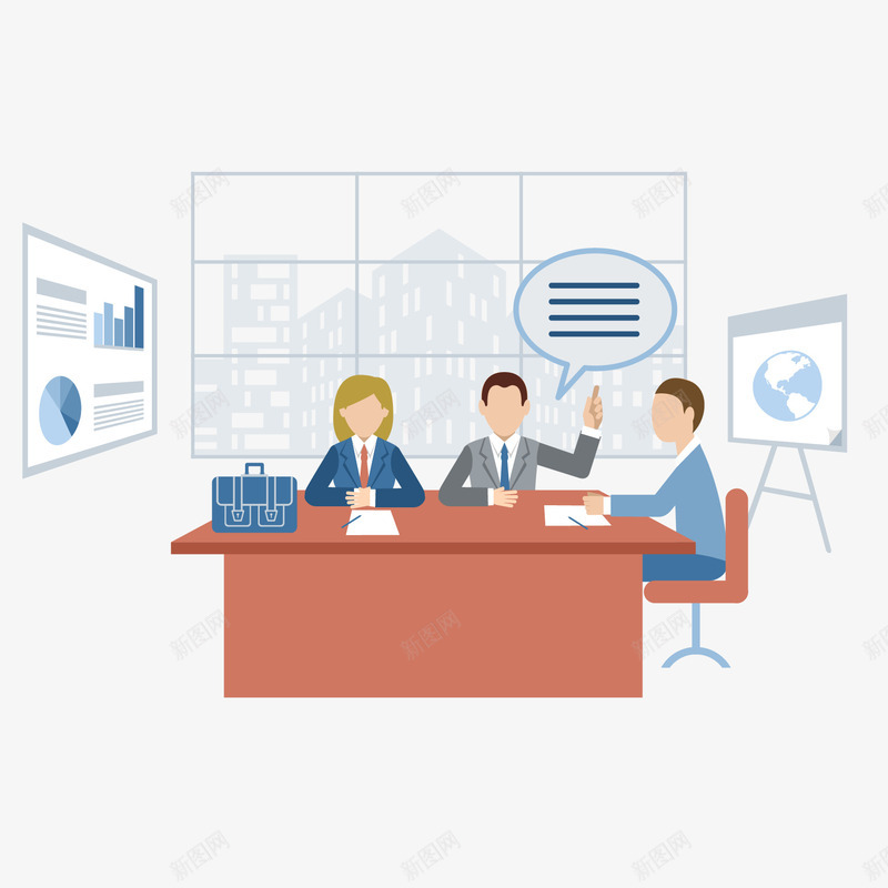 办公室的商务会议矢量图ai免抠素材_新图网 https://ixintu.com 人 企业 会议 公司 办公室 商人 商务人员 商务人士 团队 外国人办公 模板 矢量图 营销 表 轮廓
