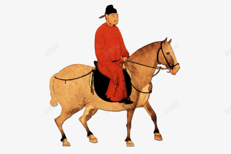 国画古风骑马png免抠素材_新图网 https://ixintu.com psd 古风 画画 草原骑马 骑马